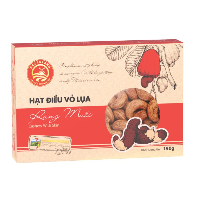 Hạt Điều Vỏ Lụa Rang Muối - 190g